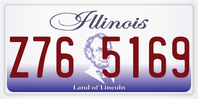 IL license plate Z765169