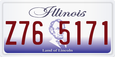 IL license plate Z765171