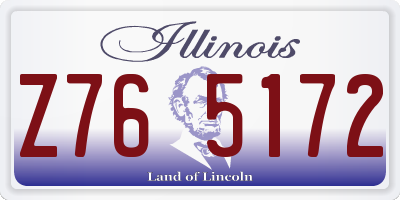 IL license plate Z765172