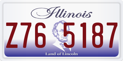 IL license plate Z765187