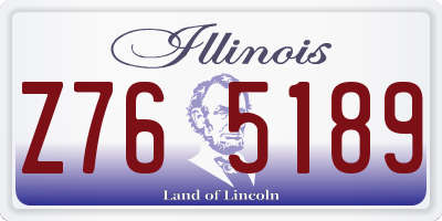 IL license plate Z765189