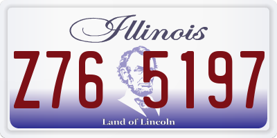 IL license plate Z765197