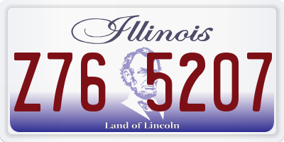 IL license plate Z765207