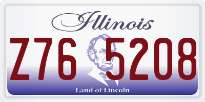 IL license plate Z765208