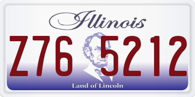 IL license plate Z765212