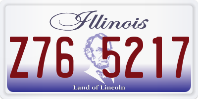 IL license plate Z765217