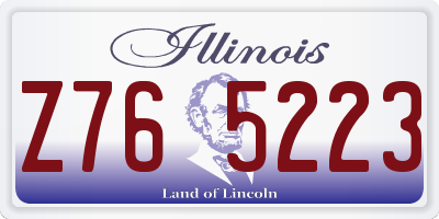 IL license plate Z765223