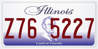 IL license plate Z765227