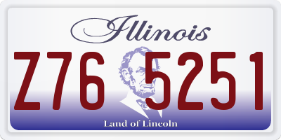 IL license plate Z765251