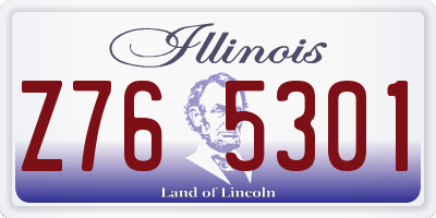 IL license plate Z765301