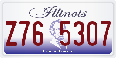 IL license plate Z765307