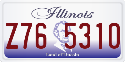 IL license plate Z765310