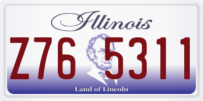 IL license plate Z765311
