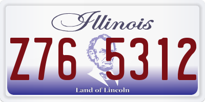 IL license plate Z765312