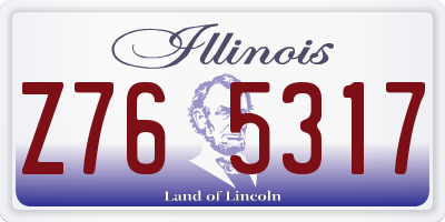 IL license plate Z765317