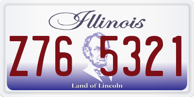 IL license plate Z765321
