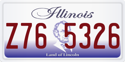 IL license plate Z765326