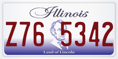 IL license plate Z765342