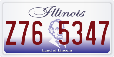 IL license plate Z765347