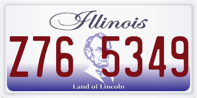 IL license plate Z765349