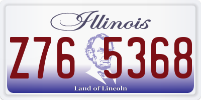 IL license plate Z765368