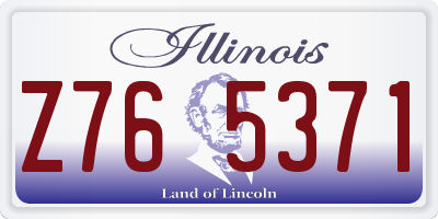 IL license plate Z765371