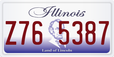 IL license plate Z765387