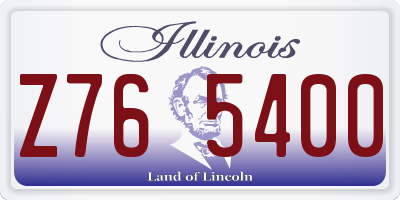 IL license plate Z765400