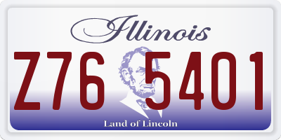 IL license plate Z765401