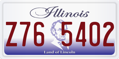 IL license plate Z765402