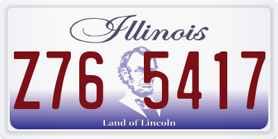 IL license plate Z765417