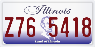 IL license plate Z765418