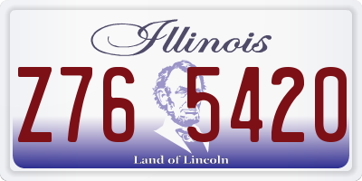 IL license plate Z765420