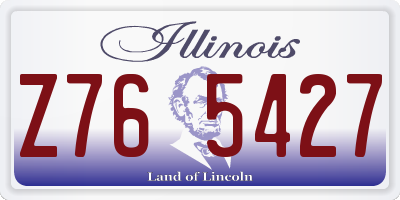 IL license plate Z765427
