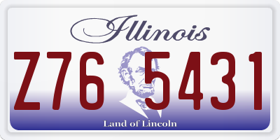 IL license plate Z765431