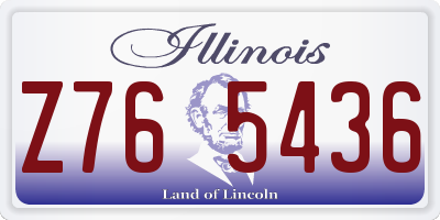 IL license plate Z765436