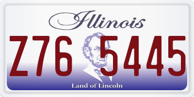 IL license plate Z765445
