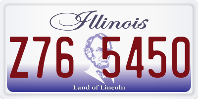 IL license plate Z765450