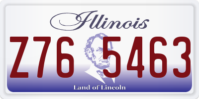 IL license plate Z765463