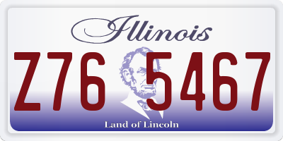 IL license plate Z765467