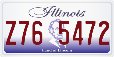 IL license plate Z765472