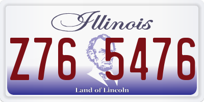 IL license plate Z765476