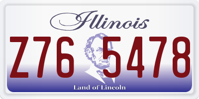 IL license plate Z765478