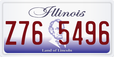 IL license plate Z765496