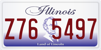 IL license plate Z765497