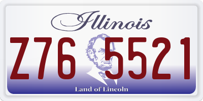 IL license plate Z765521