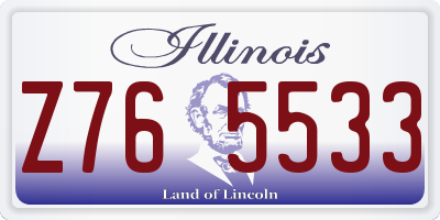 IL license plate Z765533