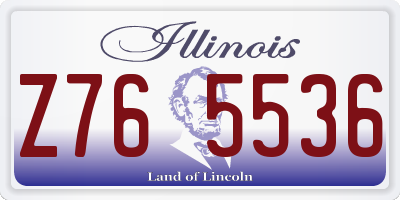 IL license plate Z765536