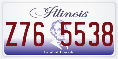 IL license plate Z765538