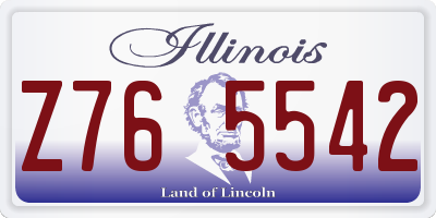 IL license plate Z765542